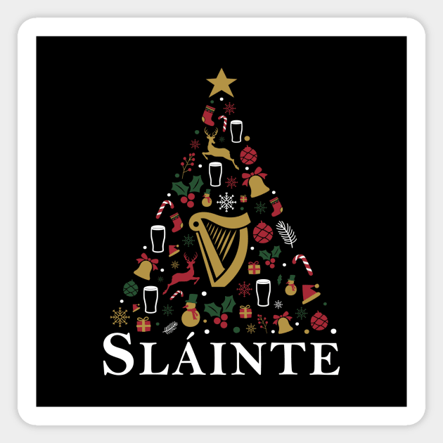 Slainte Irish Christmas Tree Sticker by The Gift Hub